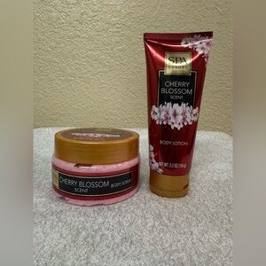 Spa Luxury Cherry Blossom Body Scrub and Lotion Set